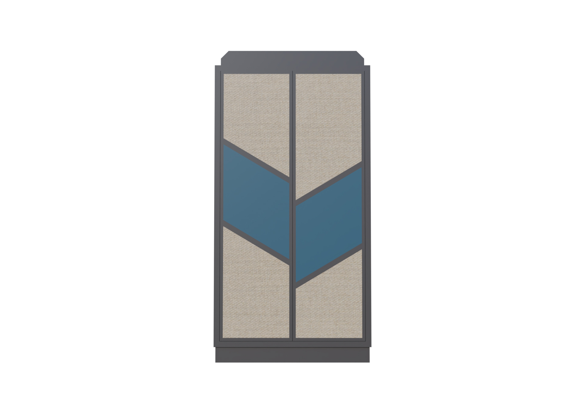 Rotin + Bleu océan + Gris graphite