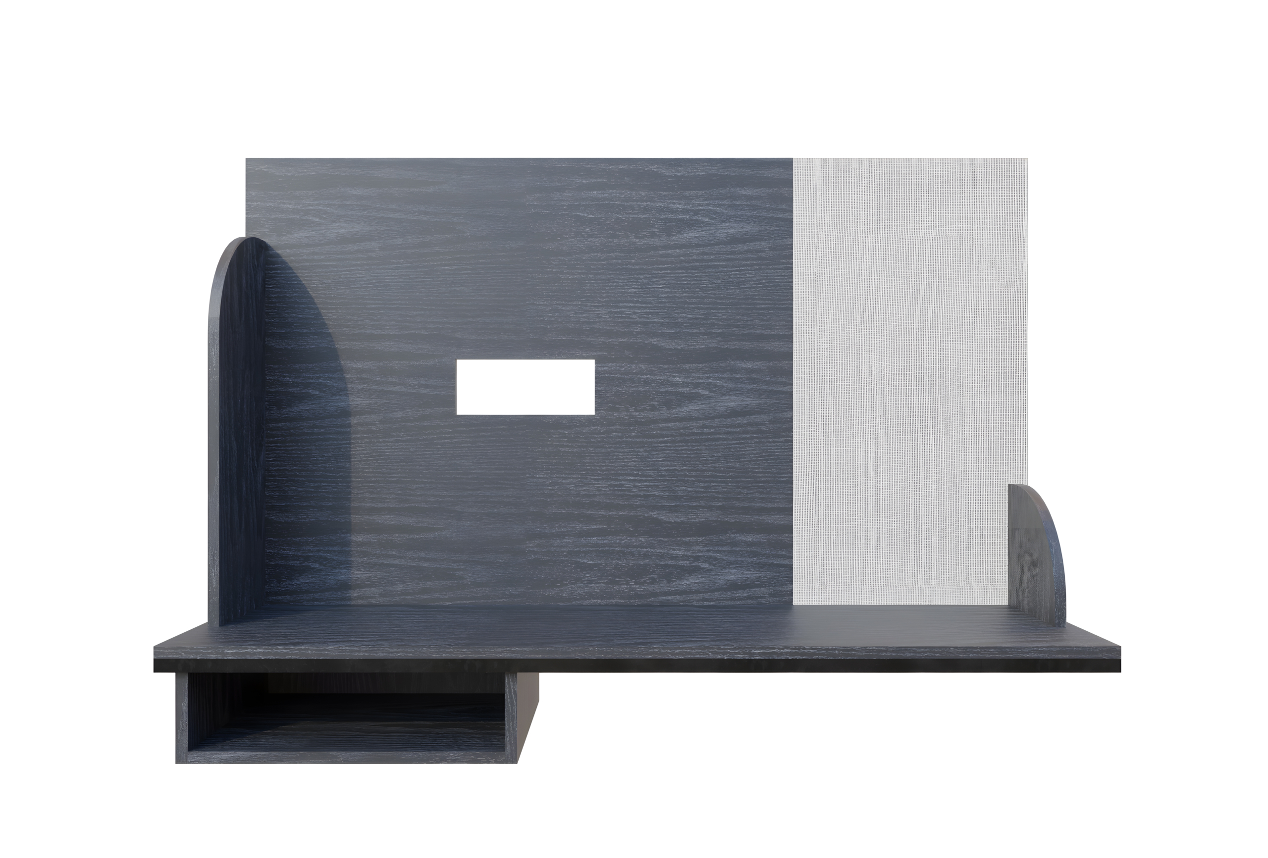 Noyer noir + Textile gris
