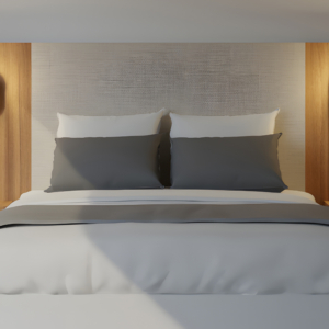 Tete de Lit Double avec chevets MODERNISTE