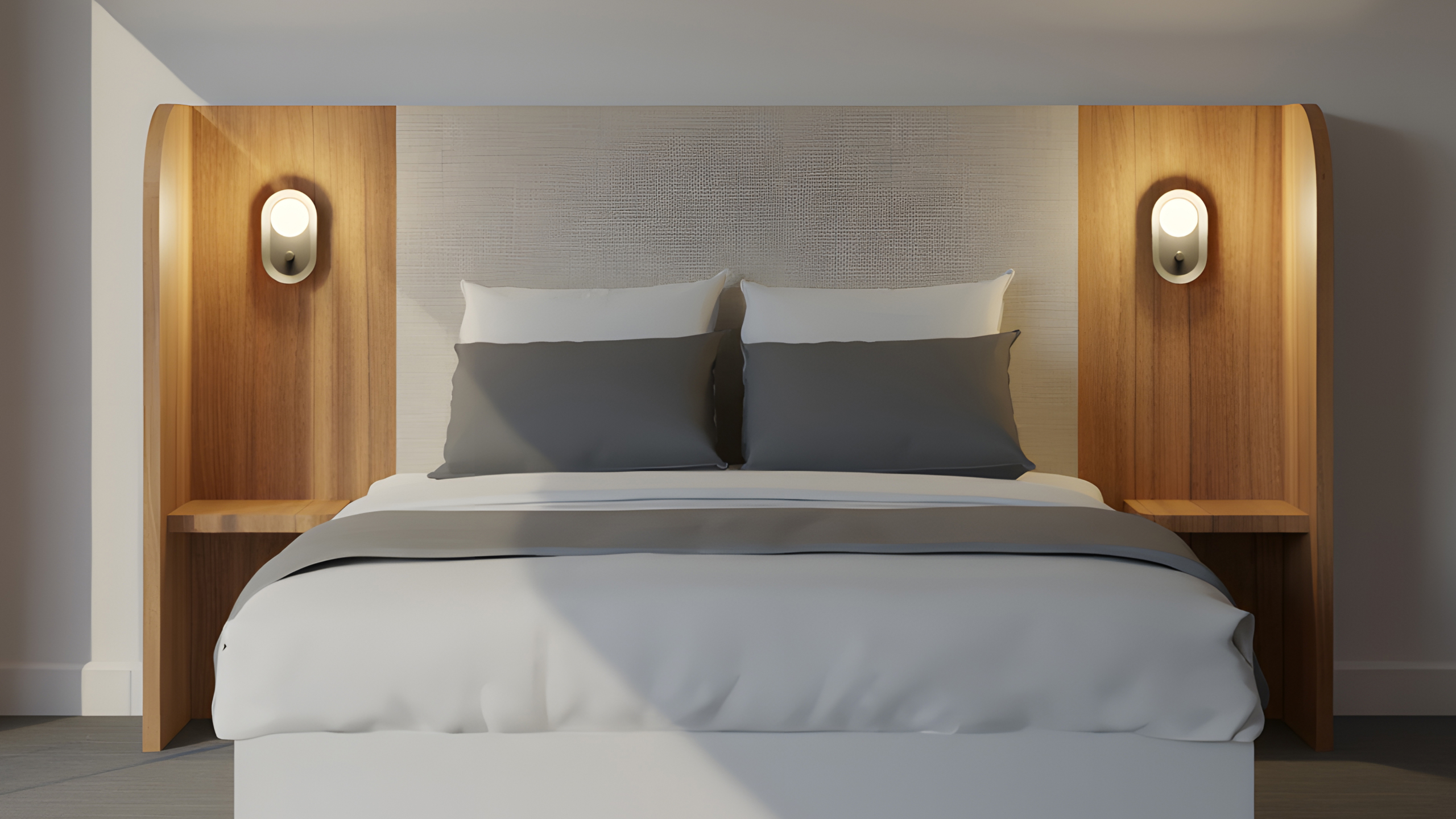 Tete de Lit Twin avec chevets MODERNISTE
